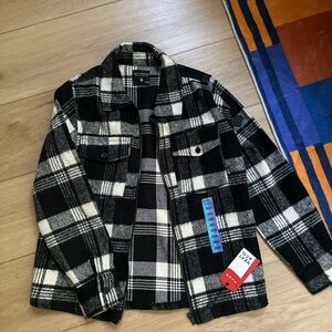 Black and White Plaid Jacket